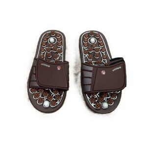 BYRIVER Sandals SHOES Slippers Acupressure Foot Massage Reflexology S Brown